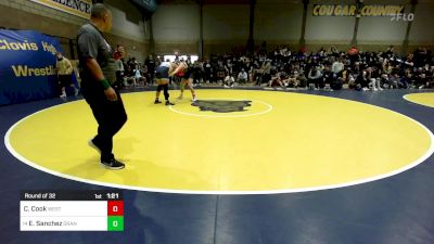 218 lbs Round Of 32 - Colton Cook, Westlake (UT) vs Esteban Sanchez, Granite Hills-El Cajon