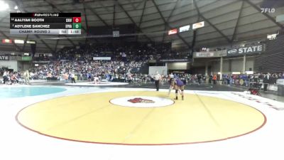 Girls 2A 155 lbs Champ. Round 2 - Aaliyah Booth, Columbia River (Girls) vs Adylene Sanchez, Ephrata (Girls)