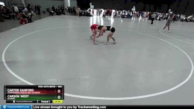 100 lbs Cons. Round 4 - Carson West, Illinois vs Carter Sanford, Contenders Wrestling Academy