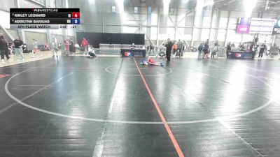 12U Girls - 75 lbs 5th Place Match - Elena Vreeland, AK vs Journiee Zuniga, WA