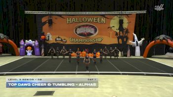 Top Dawg Cheer & Tumbling - Alphas [2025 L3 Senior - D2 Day 1] 2025 Cheer Power San Antonio Halloween Challenge