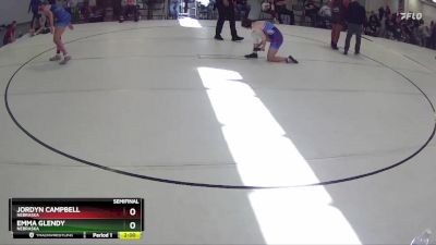 133 lbs Semifinal - Jordyn Campbell, Nebraska vs Emma Glendy, Nebraska
