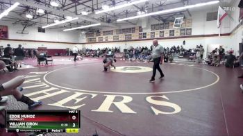 133 lbs Quarterfinal - Eddie Munoz, Fresno City vs William Giron, Modesto College