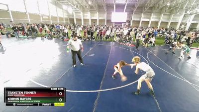 100 lbs Quarterfinal - Traysten Fenner, Davis Wrestling vs Korvin Bayles, Sanderson Wrestling Academy