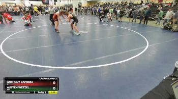 182 lbs Champ. Round 2 - Anthony Cambria, IL vs Austen Wetzel, MO