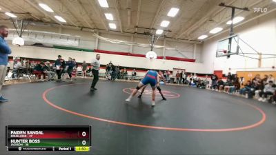 157 lbs Semifinal - Paiden Sandal, DouglasSD vs Hunter Boss, Jackson