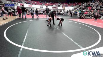 49 lbs Quarterfinal - Wyatt Blevins, Vinita Kids Wrestling vs Nashton Whitekiller, Wyandotte Youth Wrestling