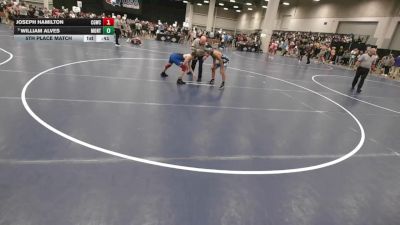 106 lbs 5th Place Match - Joseph Hamilton, Center Grove Wrestling Club vs William Alves, Montana