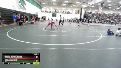 100 lbs Quarterfinal - Gavin Sportsman, Springdale Elite Wrestling vs Koda Kaiser, 2TG