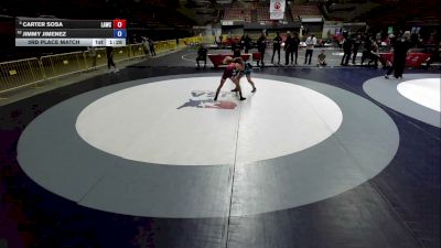 126 lbs 3rd Place Match - Carter Sosa, LAWC vs Jimmy Jimenez