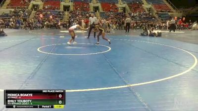 100 lbs Finals (8 Team) - Emily Youboty, W2-Bismarck Legacy vs Monica Boakye, W1-Minot