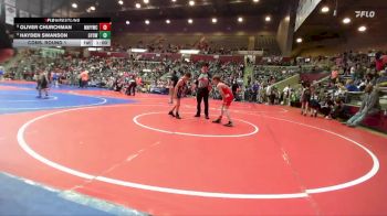 80 lbs Cons. Round 1 - Oliver Churchman, Mountain Home Flyers Youth Wrestling Club vs Hayden Swanson, Gentry Youth Organization Wrestling