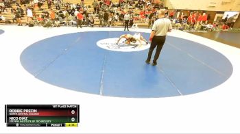 133 lbs 1st Place Match - Robbie Precin, North Central College vs Nico Diaz, Stevens Institute Of Technology
