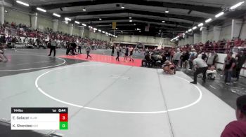 144 lbs Consi Of 8 #2 - Elijah Salazar, Alamosa vs Kaleb Shondee, Kirtland Broncos