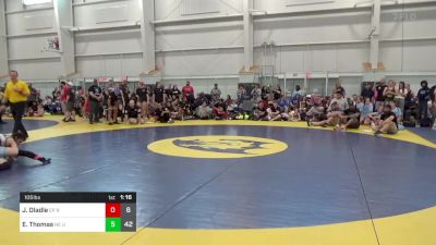 105 lbs Round 2 - Jenevy Oladle, EP Rattlers vs Ella Thomas, NE United (OH)