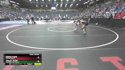 100 lbs Cons. Round 1 - Reese Pope, Olathe North vs Finley Rose, Shawnee-Mill Valley