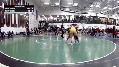 180 lbs Round 3 (16 Team) - Josie Hosea, Carthage University vs Emily Eakins, Siena Heights University