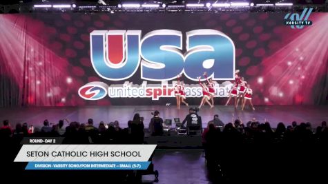 Seton Catholic High School - Varsity Song/Pom Intermediate -- Small (5-7) [2023 Varsity Song/Pom Intermediate -- Small (5-7) Day 2] 2023 USA Spirit & Junior Nationals/Collegiate Championships