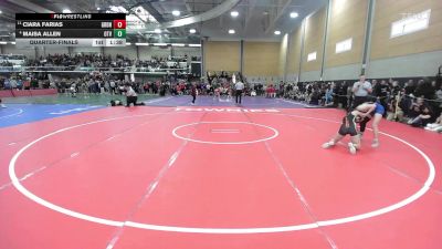 114 lbs Quarterfinal - Ciara Farias, Gardiner vs Maisa Allen, Otter Valley