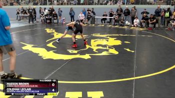 83 lbs Quarterfinal - Maeson Brown, Juneau Youth Wrestling Club Inc. vs Coleman LeClair, Soldotna Whalers Wrestling Club