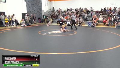 B-10 lbs Cons. Round 1 - Duke Gogel, Xavier Wrestling vs Bryce Phillips, Mediapolis Youth Wrestling