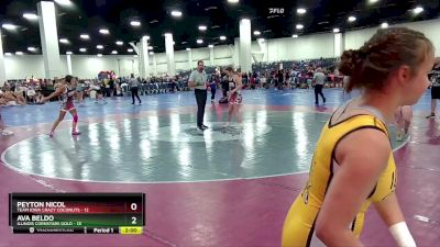 125 lbs Round 6 (8 Team) - Peyton Nicol, Team Iowa Crazy Coconuts vs Ava Beldo, Illinois Cornstars Gold