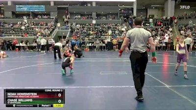 70 lbs Cons. Round 2 - Noah Howenstein, Siouxland Wrestling Academy vs Chase Williams, GI Grapplers