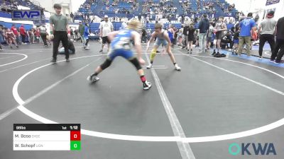 98 lbs Rr Rnd 2 - Mac Boso, Choctaw Ironman Youth Wrestling vs Weston Schopf, Lions Wrestling Academy