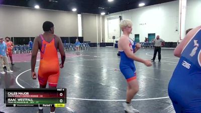 215 lbs Round 3 (6 Team) - Caleb Major, Youth Impact Center Orange vs Isaac Westfall, Team Michigan Blue - DEV