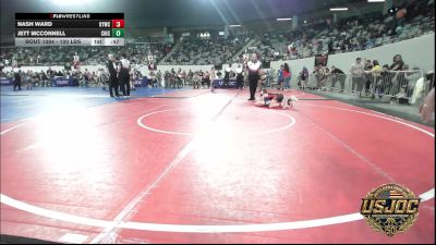100 lbs Semifinal - Nash Ward, Kiefer Youth Wrestling Club vs Jett McConnell, Chickasha Youth Wrestling