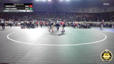 G5A-190 lbs Quarterfinal - Brook West, Comanche-Girls vs Anna Toumbs, Marlow-Girls