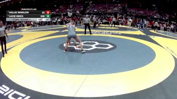 G-125 lbs Cons. Round 2 - Hallie Winslow, G-Elgin vs Lacie Knick, G-Olen. Orange