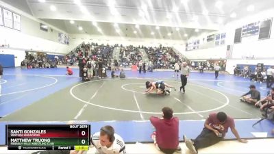 132 lbs Cons. Round 2 - Matthew Truong, Friendly Hills Wrestling Club vs Santi Gonzales, Ventura Highschool