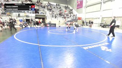 U20 Women - 76 lbs Champ. Round 3 - Kalila Shrive, CA vs Alison Evans, CO