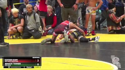 95 lbs Semifinal - Kayden Khim, Red Wave Wrestling vs Benson Tanner, USA Gold