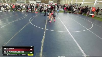 135 lbs Cons. Round 5 - Mieke Smith, Grantsville vs Junie Phaysiunlaphong, West Field