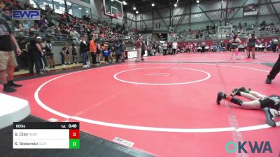 60 lbs Consi Of 8 #2 - Brooks Clay, Skiatook Youth Wrestling vs Silvie Rodanski, Cleveland Takedown Club