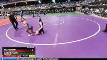 6A - 110 lbs 5th Place Match - Kaylynn Martin, San Marcos vs Riley Rayome, Humble Kingwood