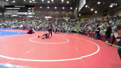 81 lbs Round 1 - Carter Peach, Mighty Bluebirds Wrestling vs Karson Fowler, Panther Youth Wrestling-CPR