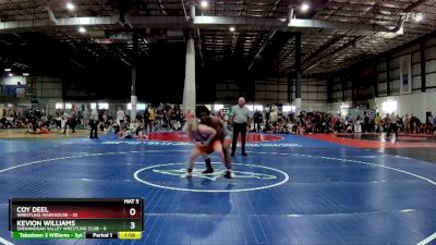 150 lbs Quarterfinals (8 Team) - Coy Deel, WRESTLING WAREHOUSE vs Kevion Williams, SHENANDOAH VALLEY WRESTLING CLUB