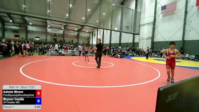 106 lbs Cons. Quarters - Adonis Moore, FordDynastyWrestlingClub vs Bryson Casilla, UP Outlaw WC
