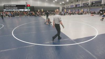 135 lbs Cons. Rd Of 16 - Kaelyn Alleman, Sanderson Wrestling Academy vs Isabelle Singer, ISI