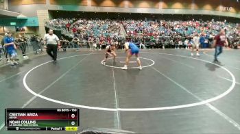 150 lbs Cons. Round 3 - Cristian Ariza, Beyer vs Noah Collins, La Grande High School