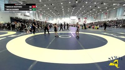 70 lbs Cons. Round 5 - Micah Barber, Falconer Youth Wrestling vs Nikolas Martinez, Empire Wrestling Academy