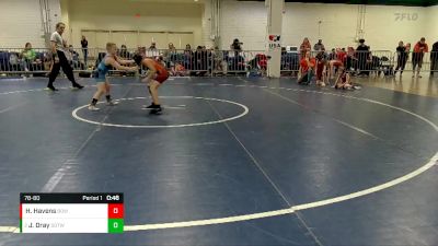 78-80 lbs Round 2 - Josiah Dray, Sons Of Thunder Wrestling vs Hunter Havens, Big Orange Wrestling