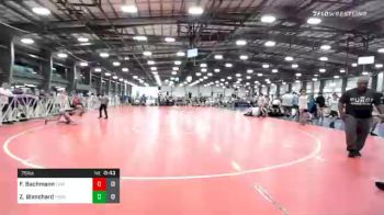 75 lbs Prelims - Fred Bachmann, Lion's Den Wrestling Club MS vs Zane Blanchard, Young Guns Red