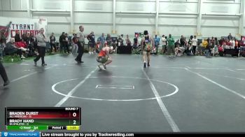 120 lbs Round 7 (10 Team) - Brady Hand, 84 Athletes vs Braden Durst, All American