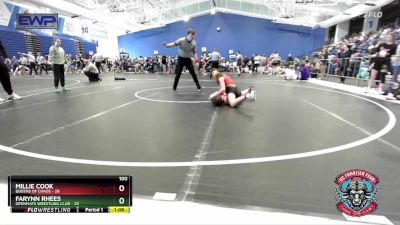 100 lbs Round 2 (4 Team) - Millie Cook, Queens Of Chaos vs Farynn Rhees, OpenMats Wrestling Club