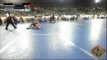 90 lbs 5th Place - Jaidyn Wilson, Mustang Bronco Wrestling Club vs Hattie Foust, Shelton Wrestling Academy