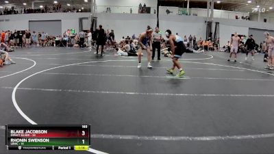 165 lbs Round 7 (8 Team) - Blake Jacobson, Impact Silver vs Rhonin Swenson, LBWC